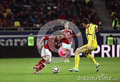 Romania vs Denmark Editorial Stock Photo